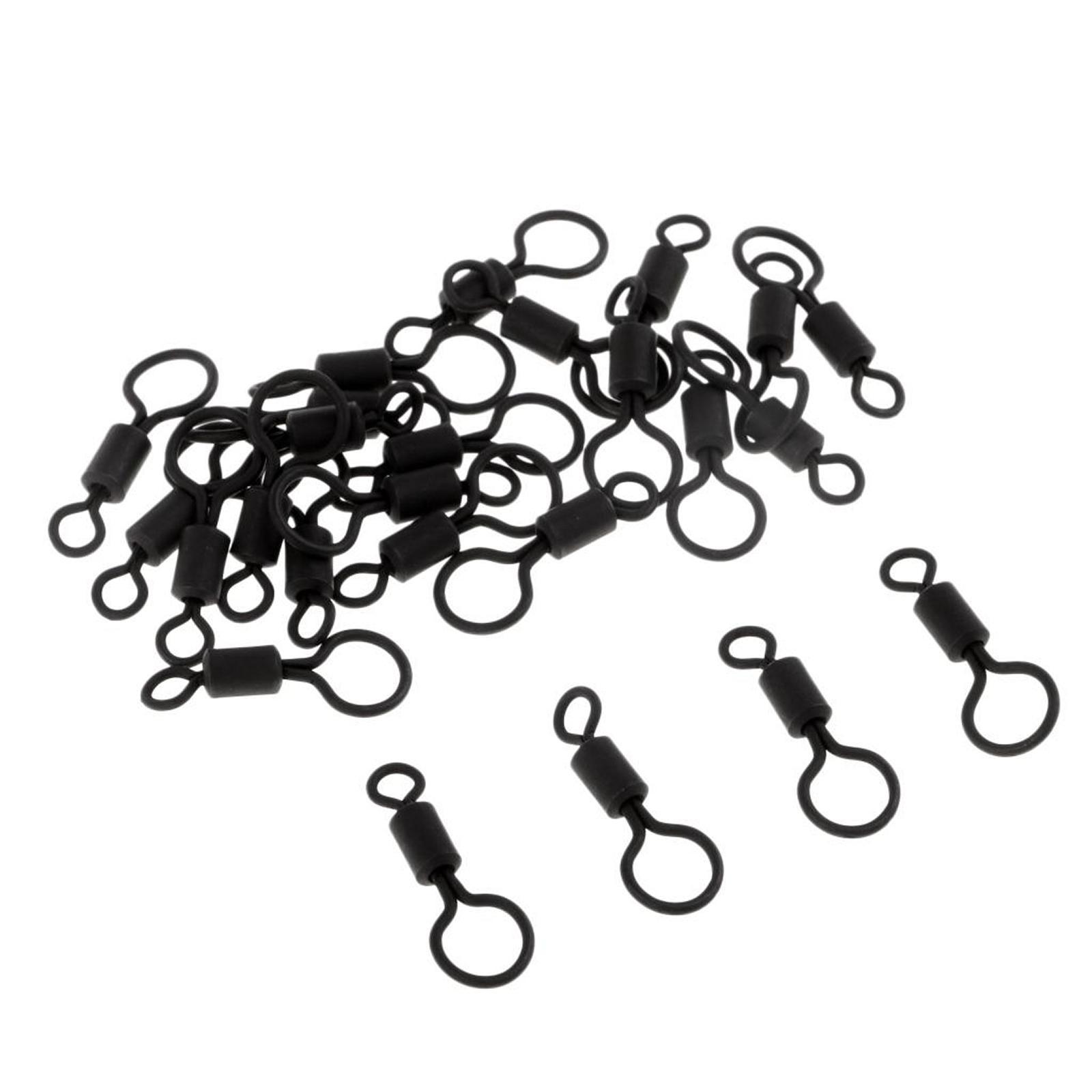 Fishing Equipment Rod - Matte Black Fishing Rolling Swivels Rotating