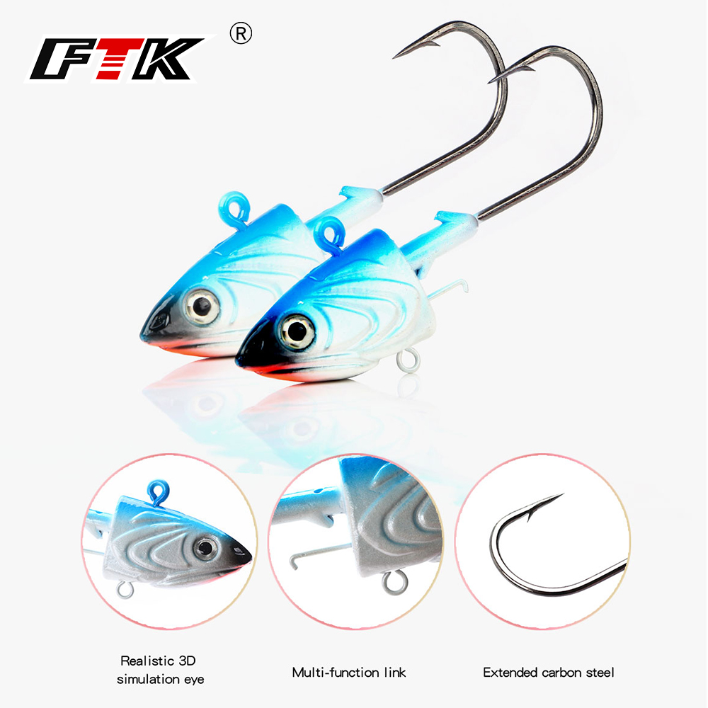 Jig Head Lure - FTK 2PCS Jig Head Fishing Hook