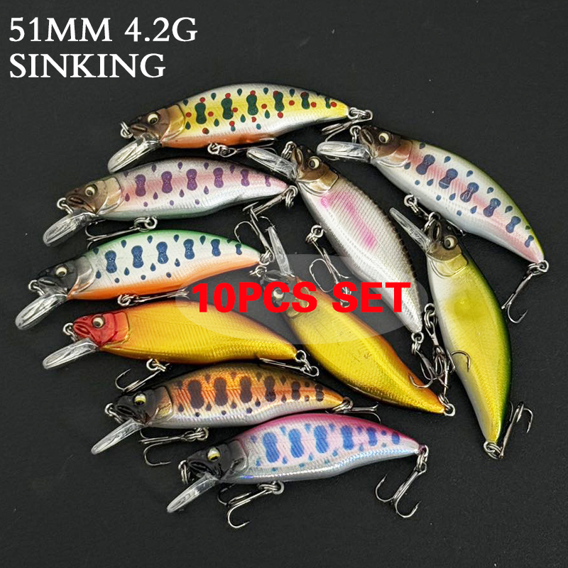 10pcs Minnow Fishing Lure Set  - Fishing Equipment In Japanese recension och pris