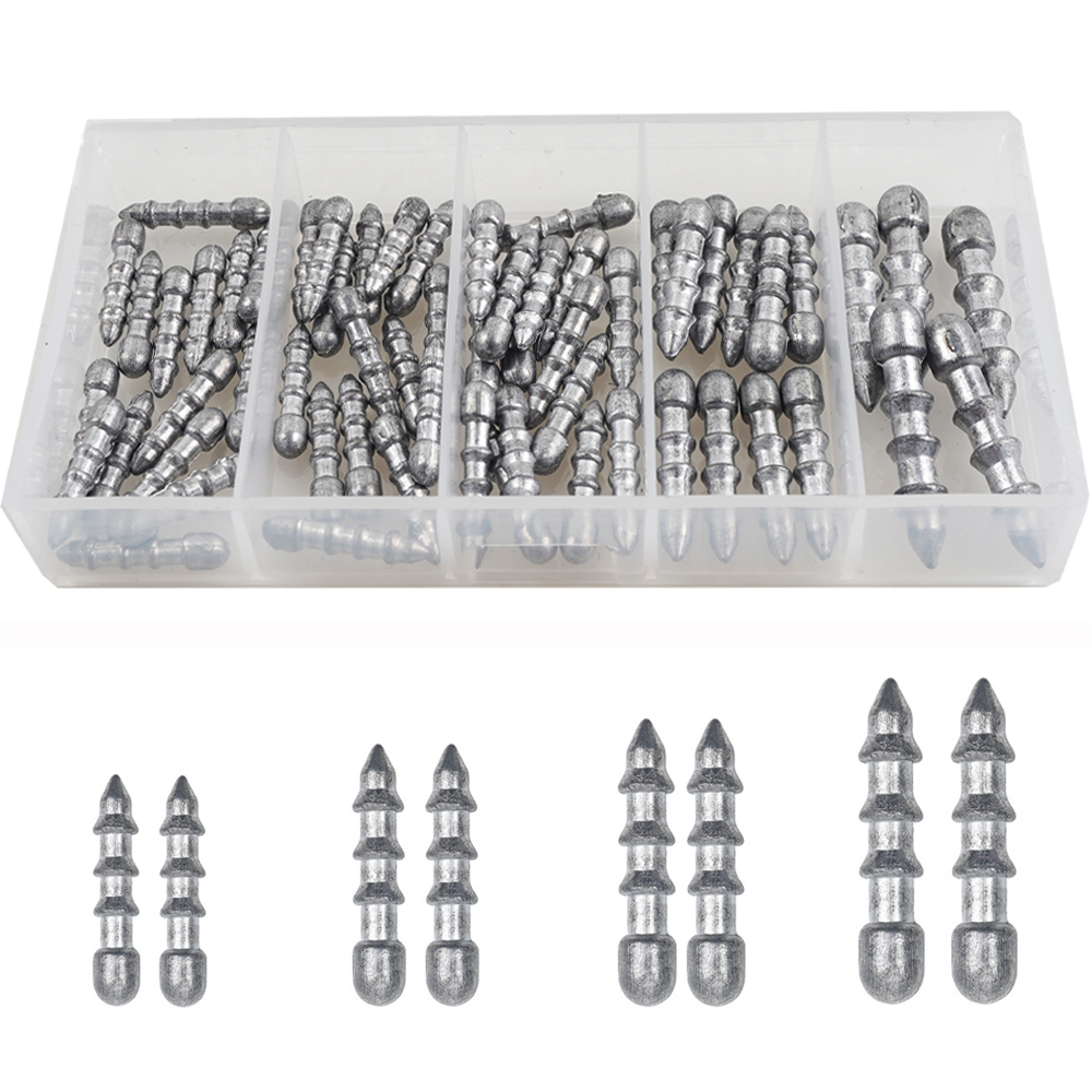 60PCS Nail weights Worm Fishin - Fishing Equipment Tackle recension och pris