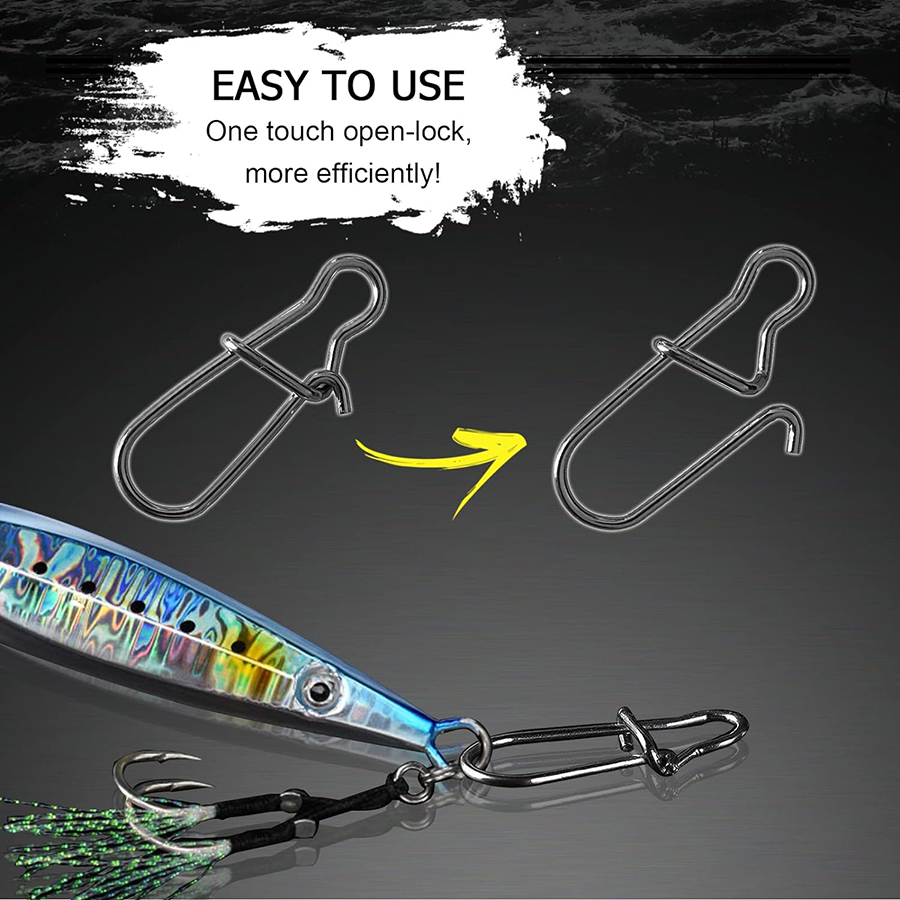 50Pcs Crankbait Snaps Stainles - Fishing Equipment Tackle recension och pris